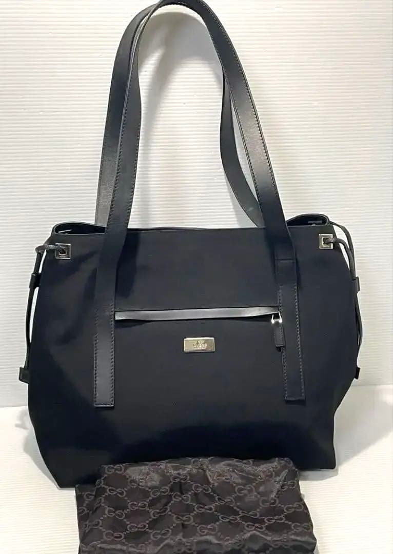 aa37■ ほぼ未使用 GUCCI グッチ ブラック トート肩掛け A4収納