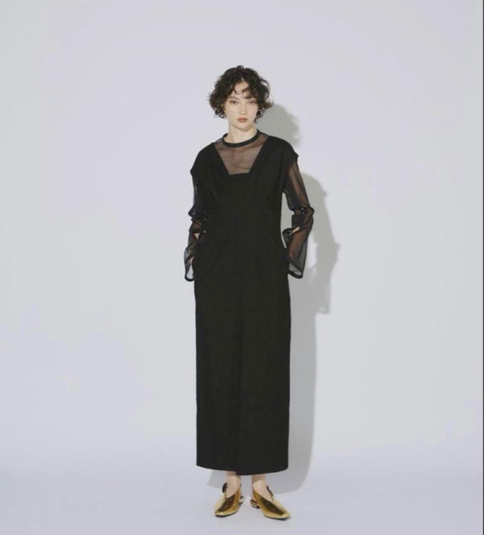 ANDRÉSD V line jacquard dress