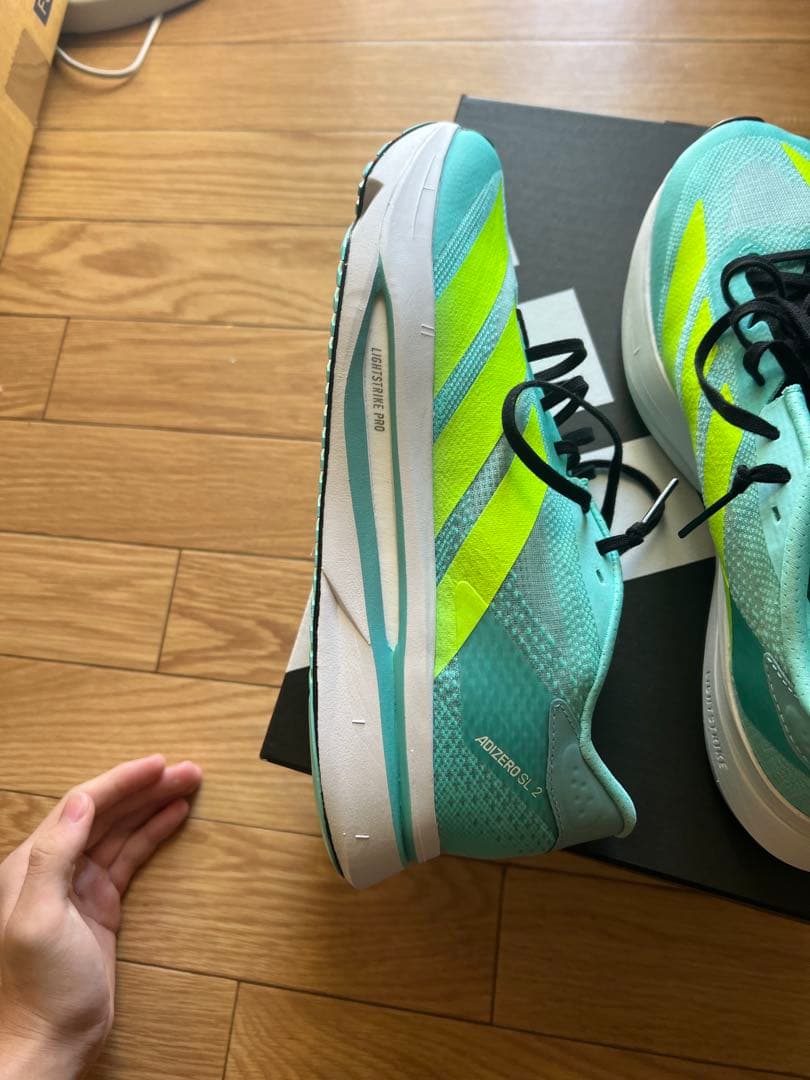 松*加様 adidas AdizeroSL2 26.0 アクアブルー/イエロー