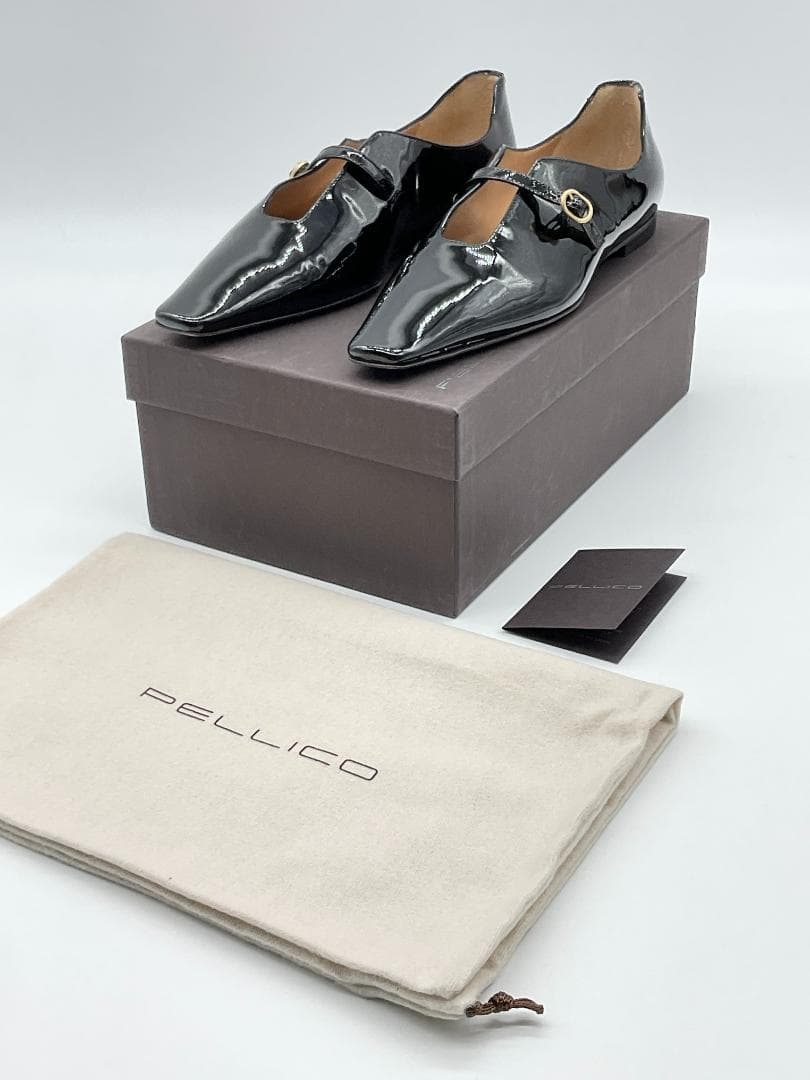 ラスト 新品 PELLICO FLAT パテントシューズ 25 定価71500円