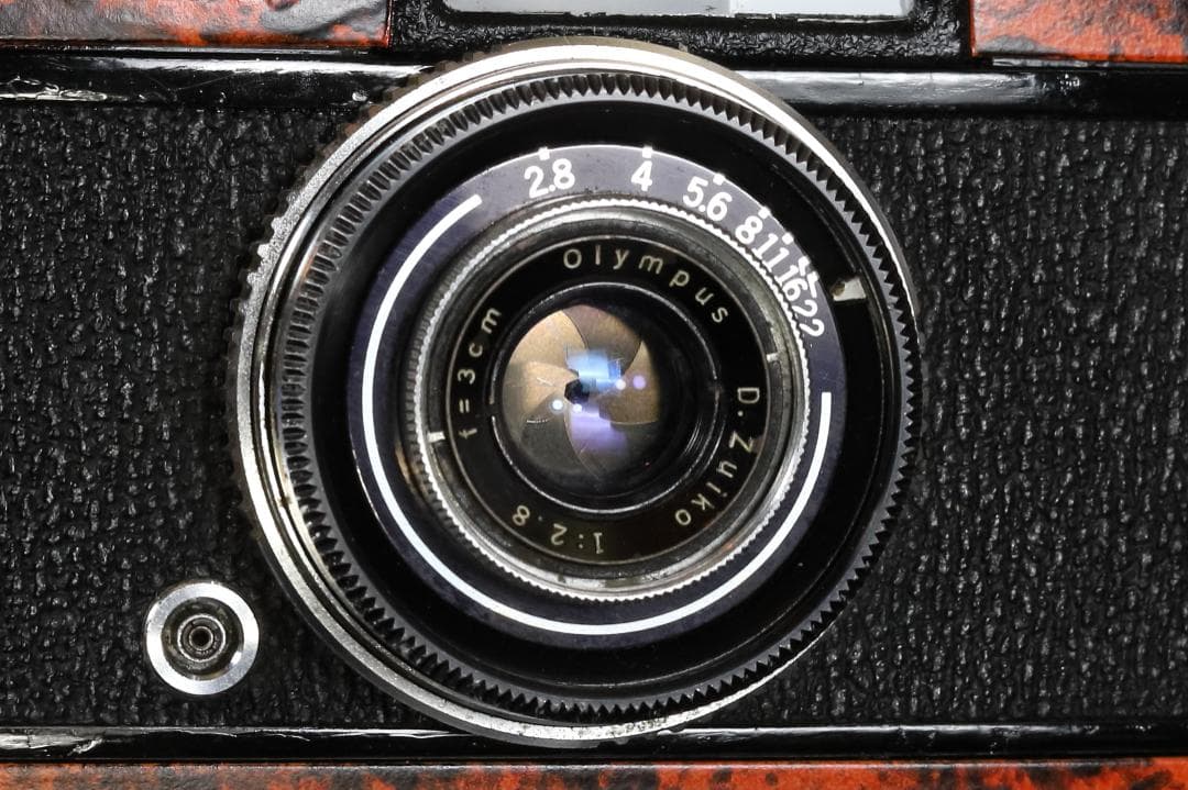 OH済 OLYMPUS PEN S F2.8 一点物 マーブルカスタム