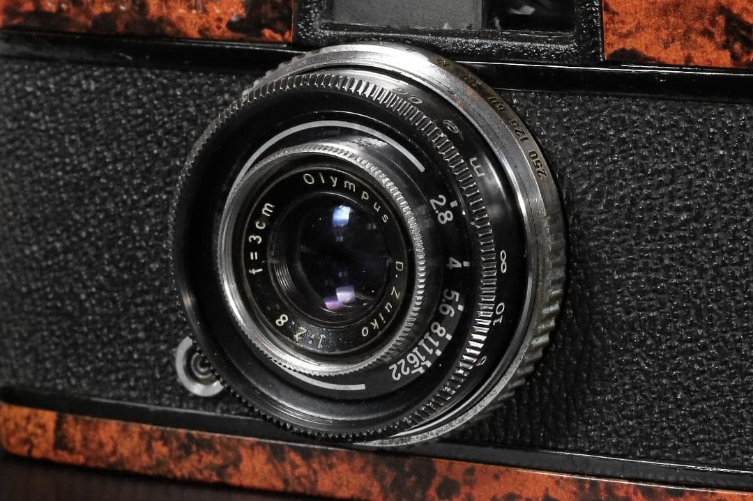 OH済 OLYMPUS PEN S F2.8 一点物 マーブルカスタム