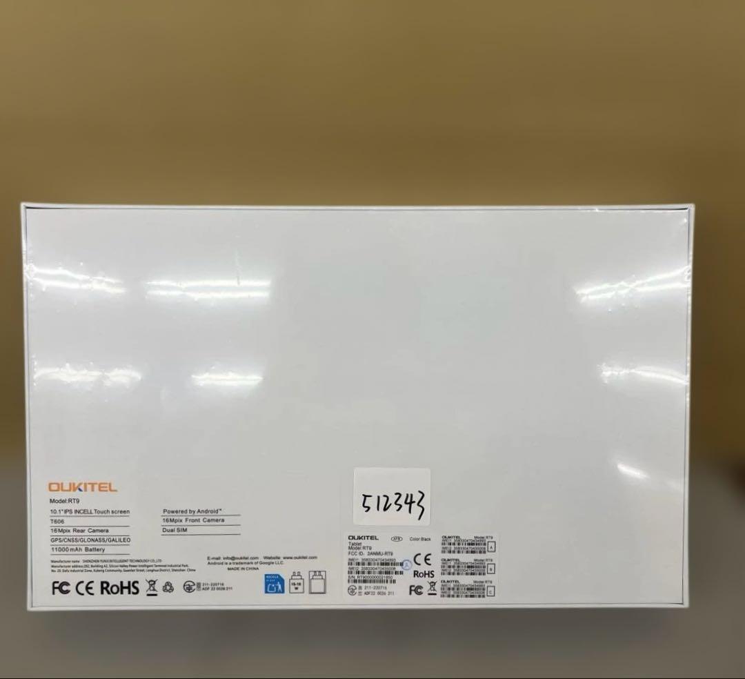 512343 OUKITEL RT9 Android14 防水タブレット
