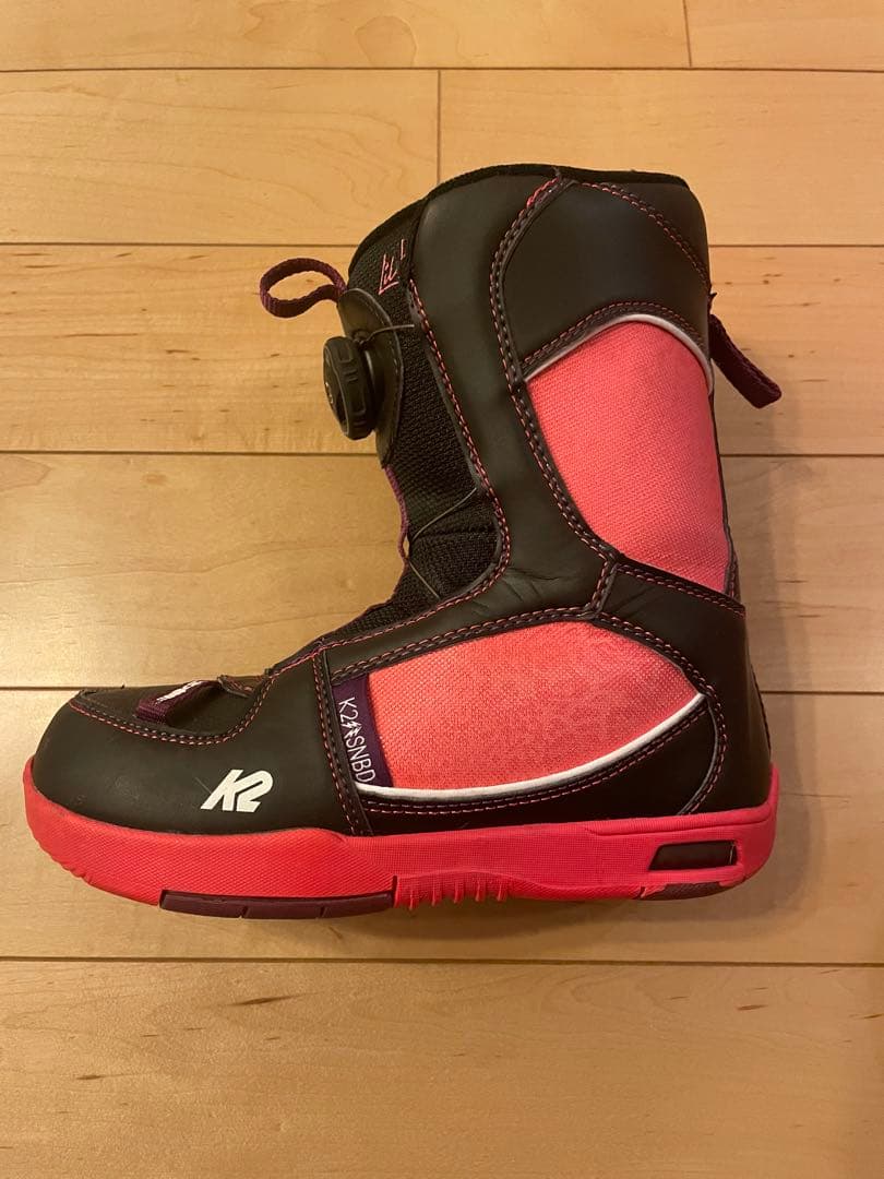 K2 スノーボード3点セット　ピンク/ホワイト