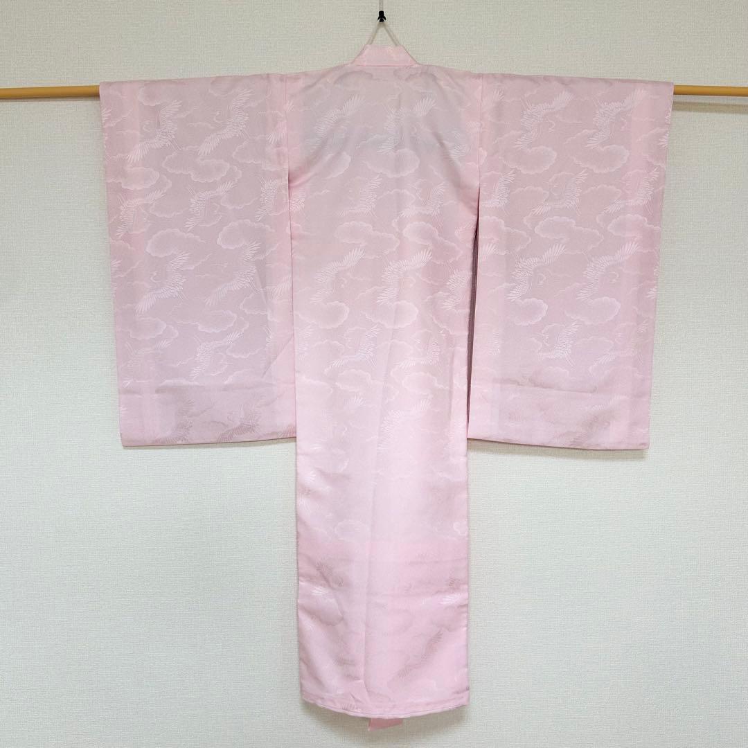 お宮参り　産着　祝着　赤　鼓　舞蝶　絞り柄　四季草花　女の子　襦袢付き