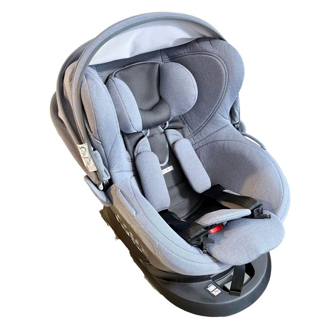 【美品/ISOFIX】エールベベ クルット4i プレミアム ナチュラルグレー