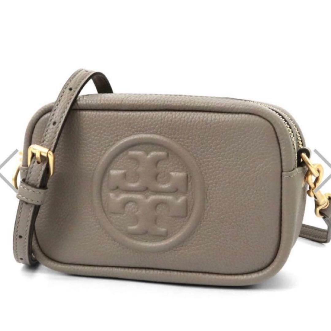 TORY BURCH トリーバーチ グレー ペリーボンベ　ミニバッグ