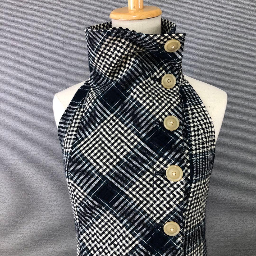 Vivienne Westwood チェック柄 ノースリーブ ミニワンピース