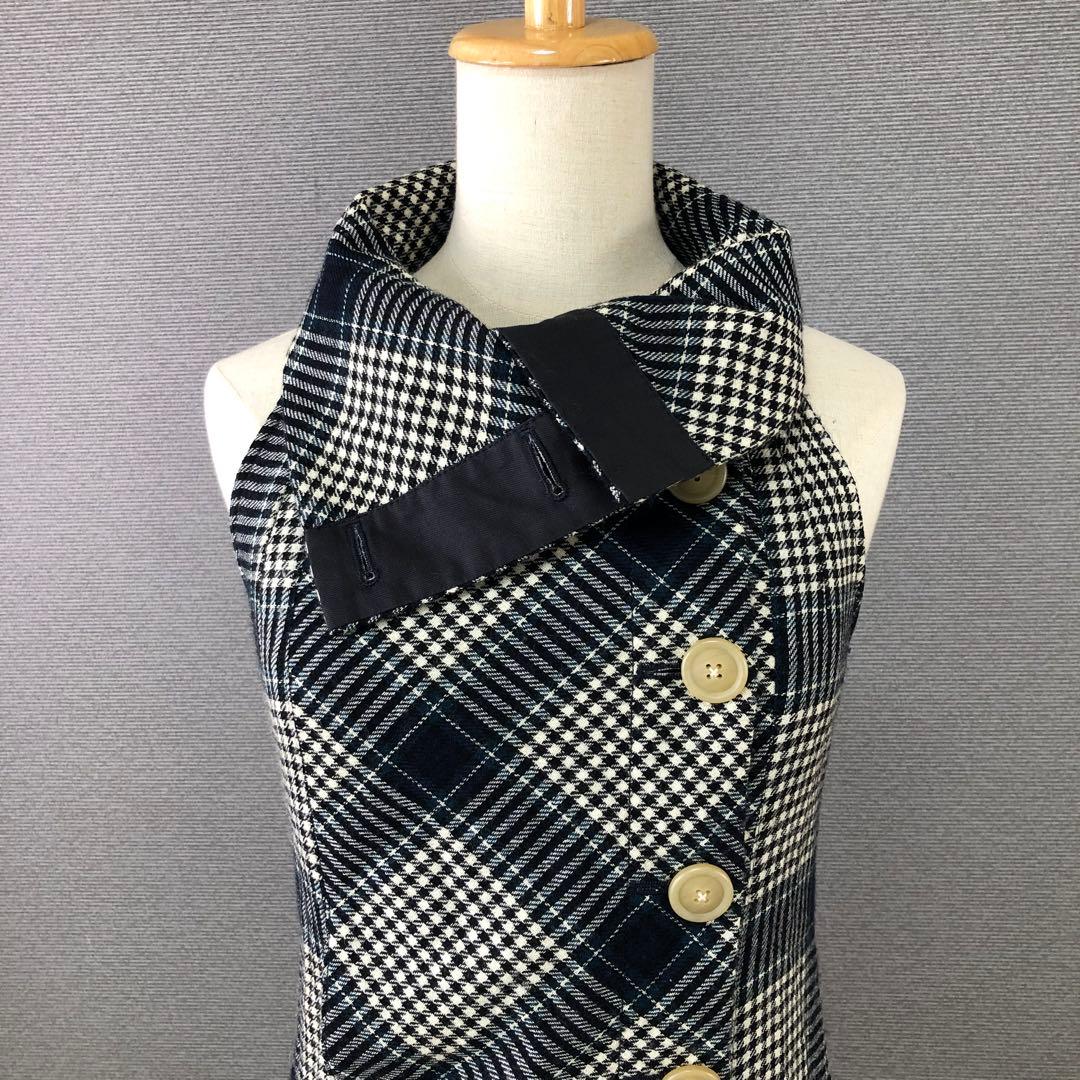 Vivienne Westwood チェック柄 ノースリーブ ミニワンピース