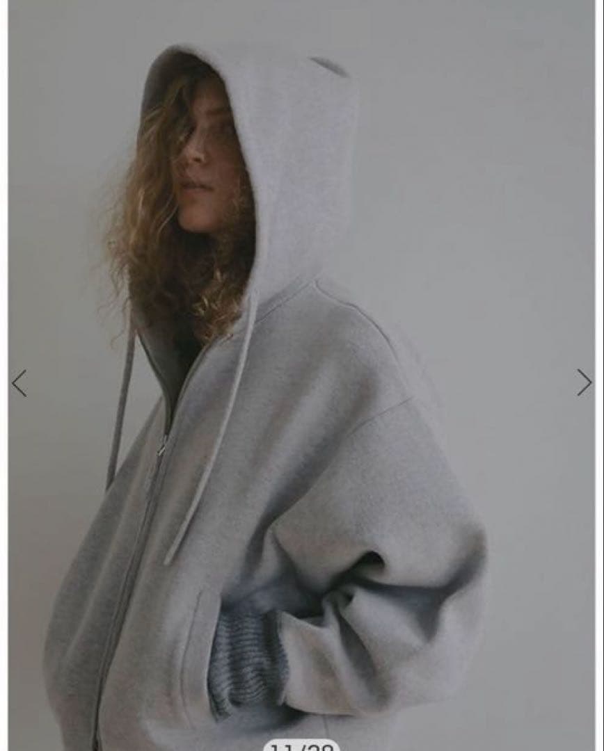 新品未使用☆ETRE TOKYO ダブルフェイスオーバーサイズニットパーカー