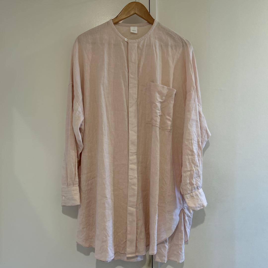 かぐれ リネンチュニックシャツ ピンク アーバンリサーチドアーズ リネン 麻
