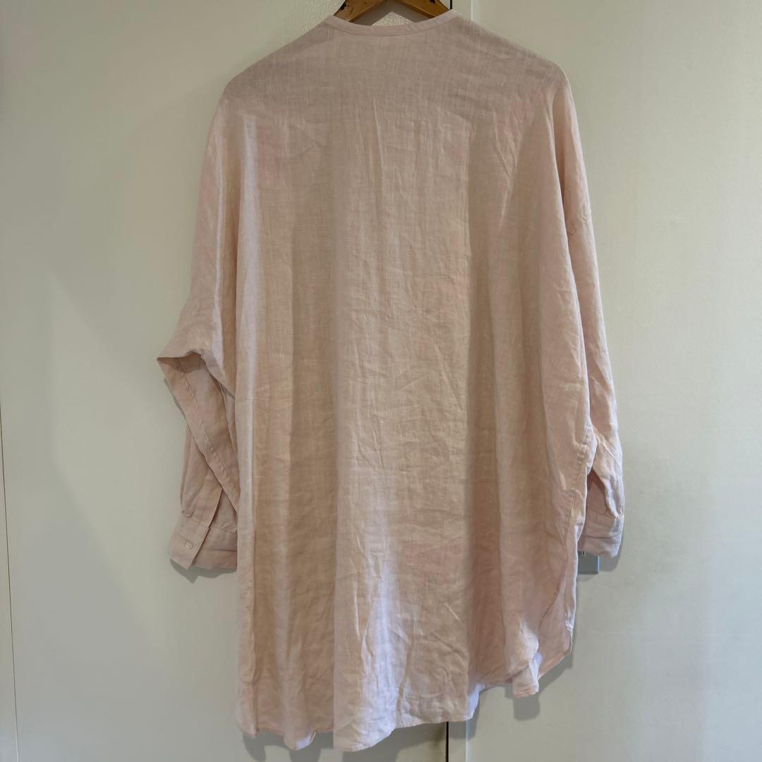 かぐれ リネンチュニックシャツ ピンク アーバンリサーチドアーズ リネン 麻