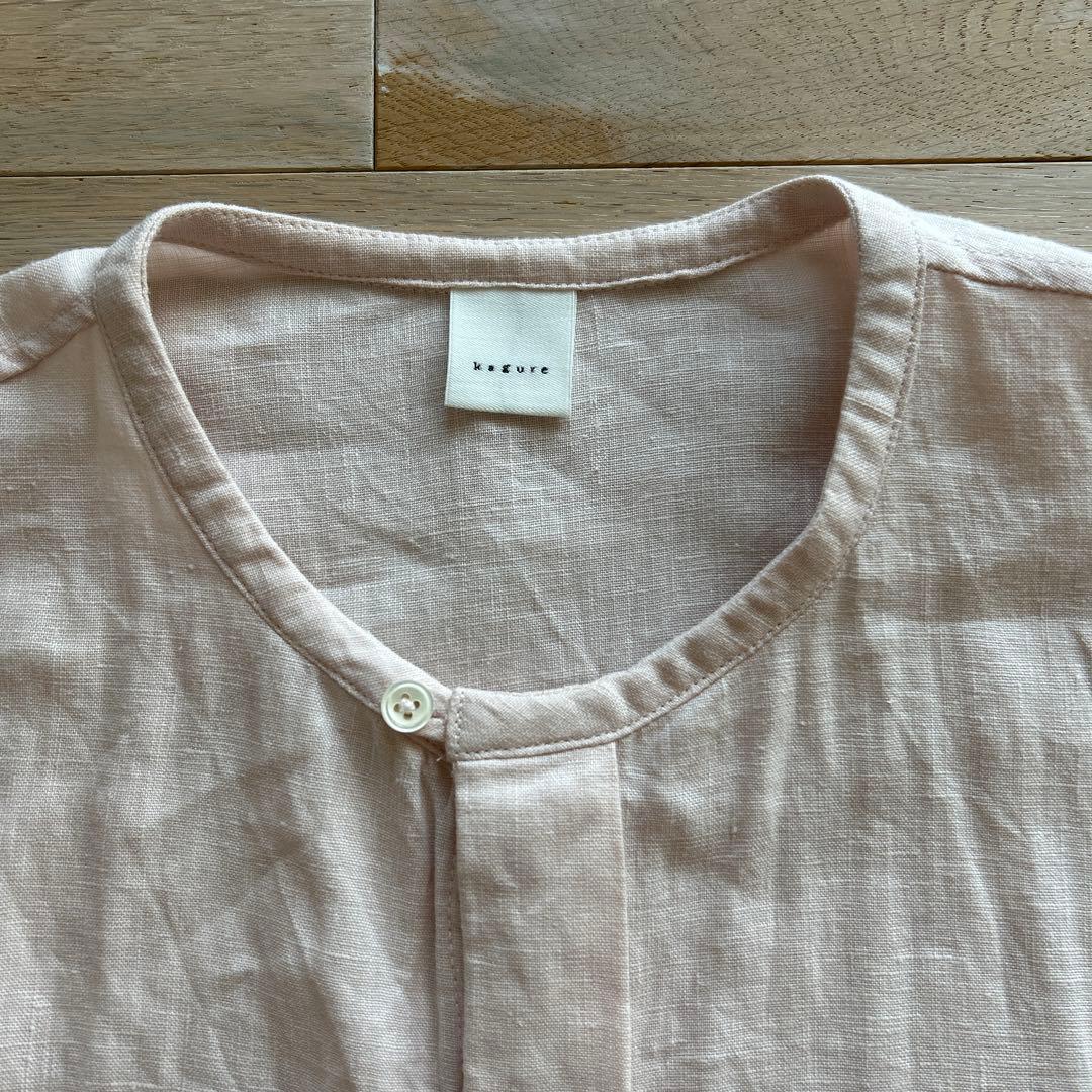 かぐれ リネンチュニックシャツ ピンク アーバンリサーチドアーズ リネン 麻
