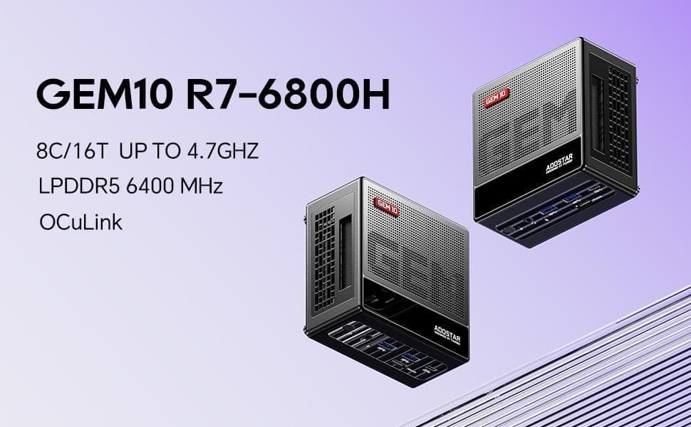 AOOSTAR ミニPC Ryzen 7 6800H 32GB RAM 2TB