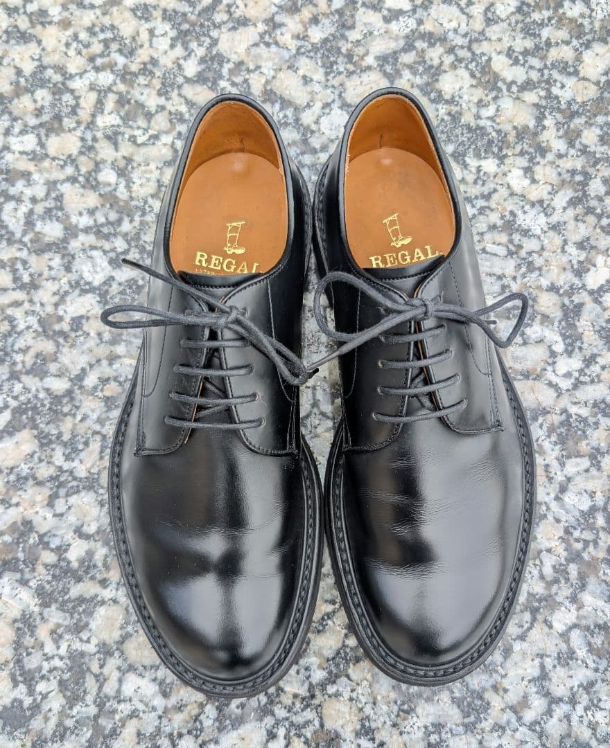 REGAL JN01 プレーントゥ ブラック　24.5EEE