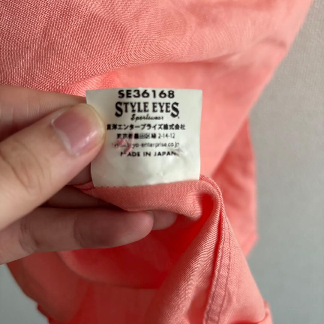 Style Eyes ボウリングシャツ M ピンク se36168