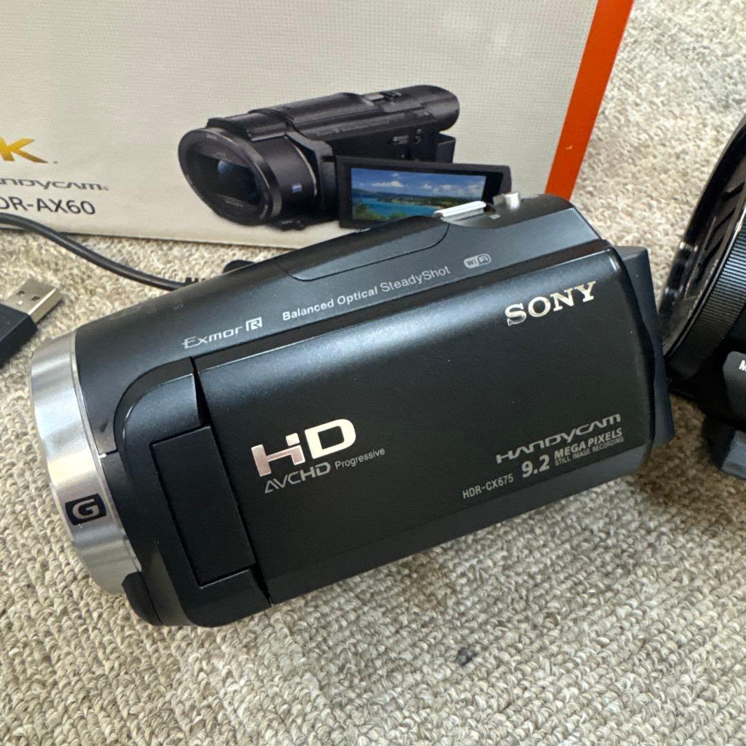 SONY ソニー FDR-AX60 4K 箱と説明書とハンディ１台箱なしセットで