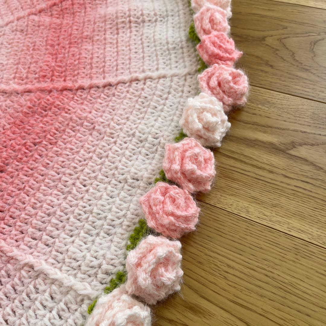 薔薇　花束　104cm ブーケブランケット　ピンクモヘア