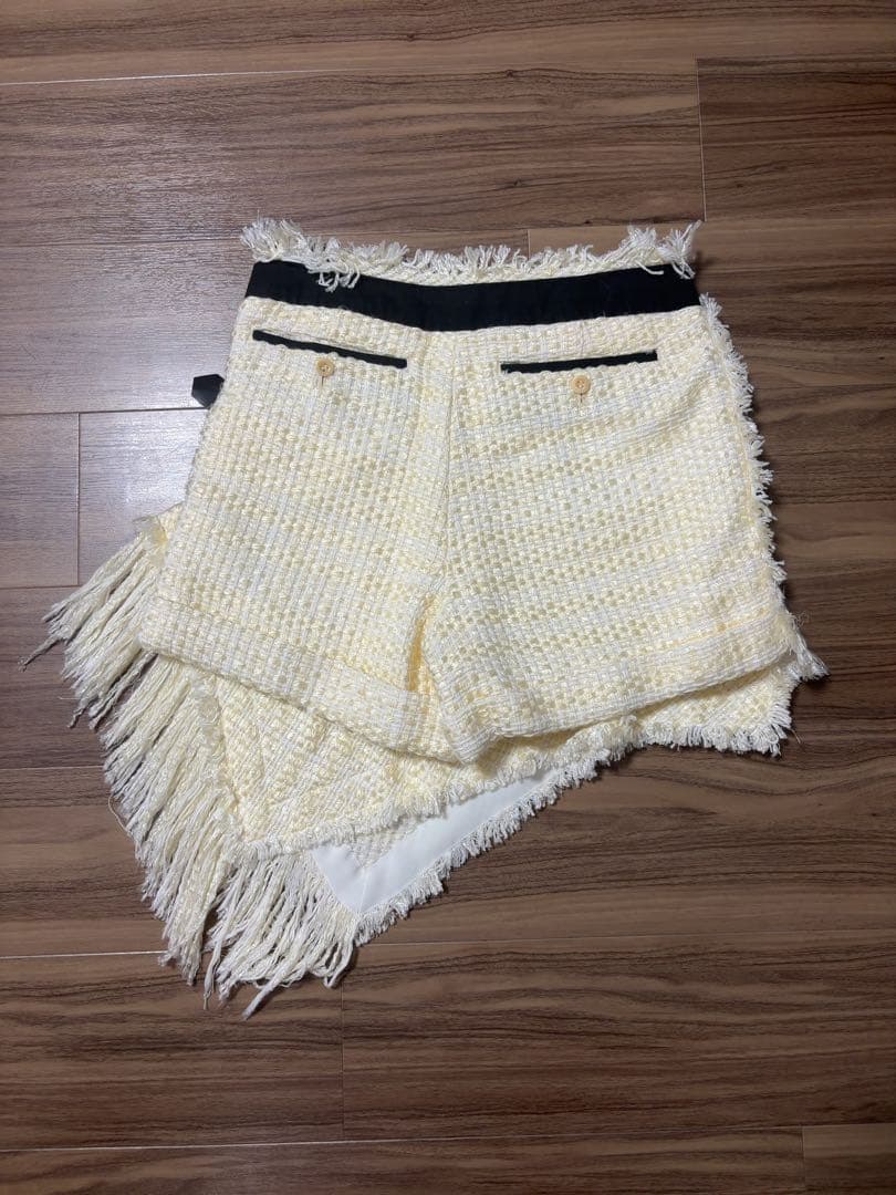 サカイ　sacai　ツイード素材　巻きスカート風　ショートパンツ　サイズ3