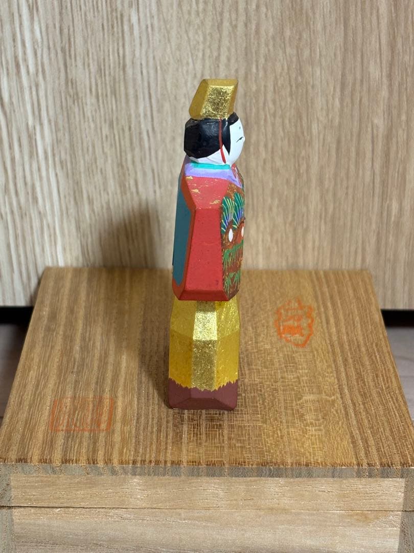 【最終値下げ】奈良一刀彫 神泉作 立雛 お雛様 お内裏様 雛人形 工芸品