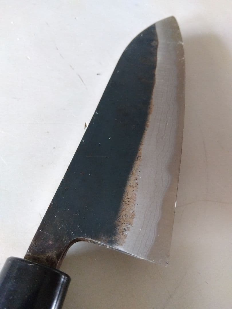 三徳包丁　１６５mm 墨流