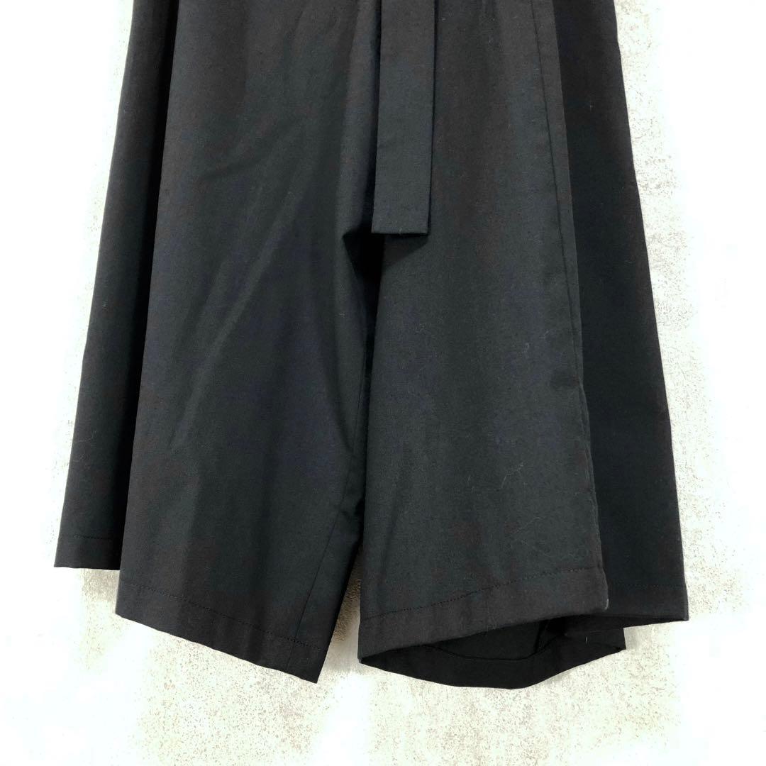 LIMI feu リミフゥ ベルテッド変形ワイドパンツ 黒 ブラック