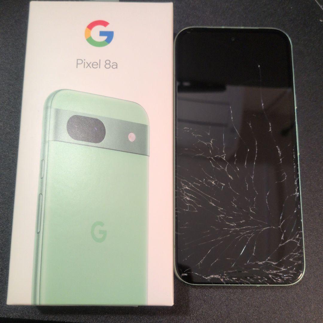 【画面割れ】 Pixel 8a YM Aloe