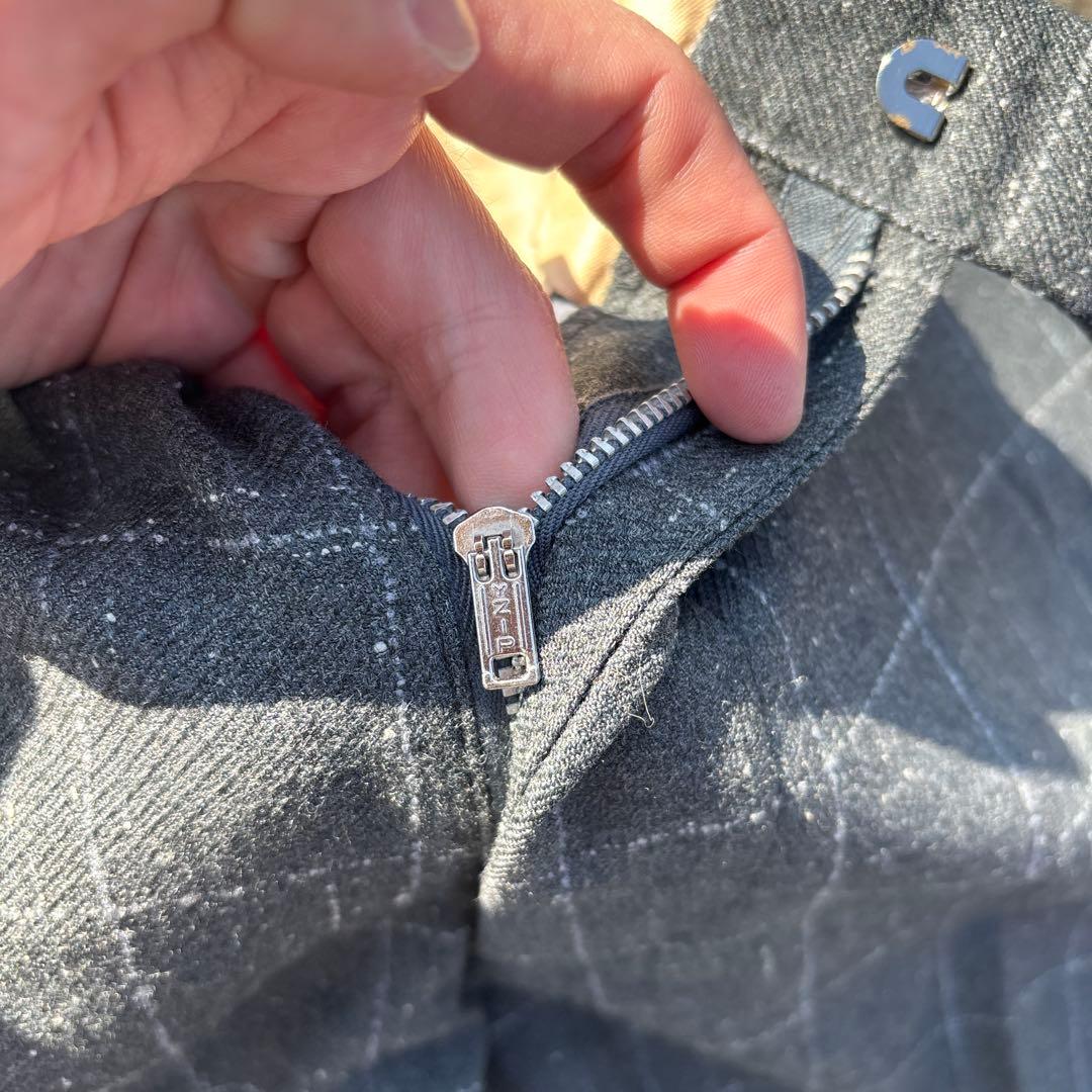 た*ん様 【極希少】70s ヴィンテージ 極太フレアスラックス Y-ZIP チェ