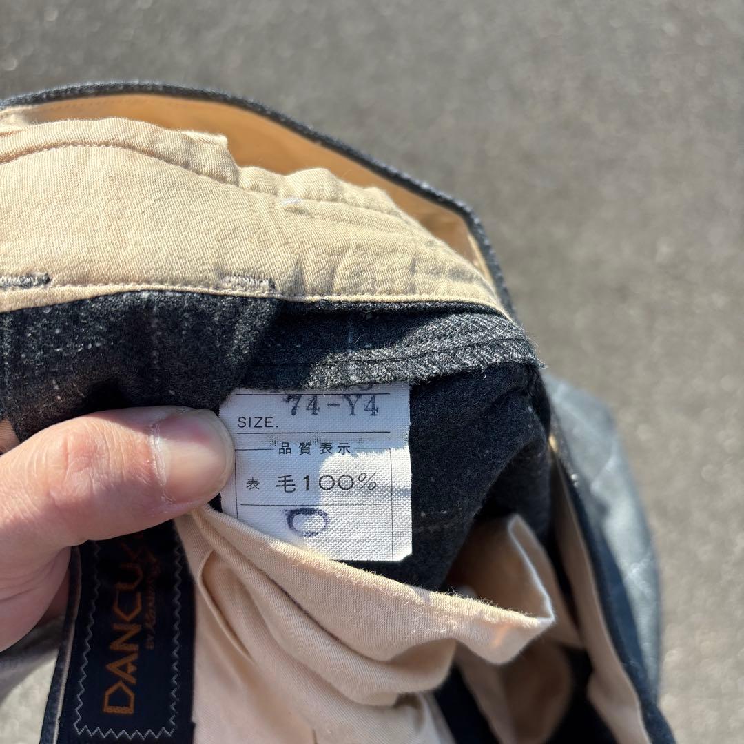 た*ん様 【極希少】70s ヴィンテージ 極太フレアスラックス Y-ZIP チェ