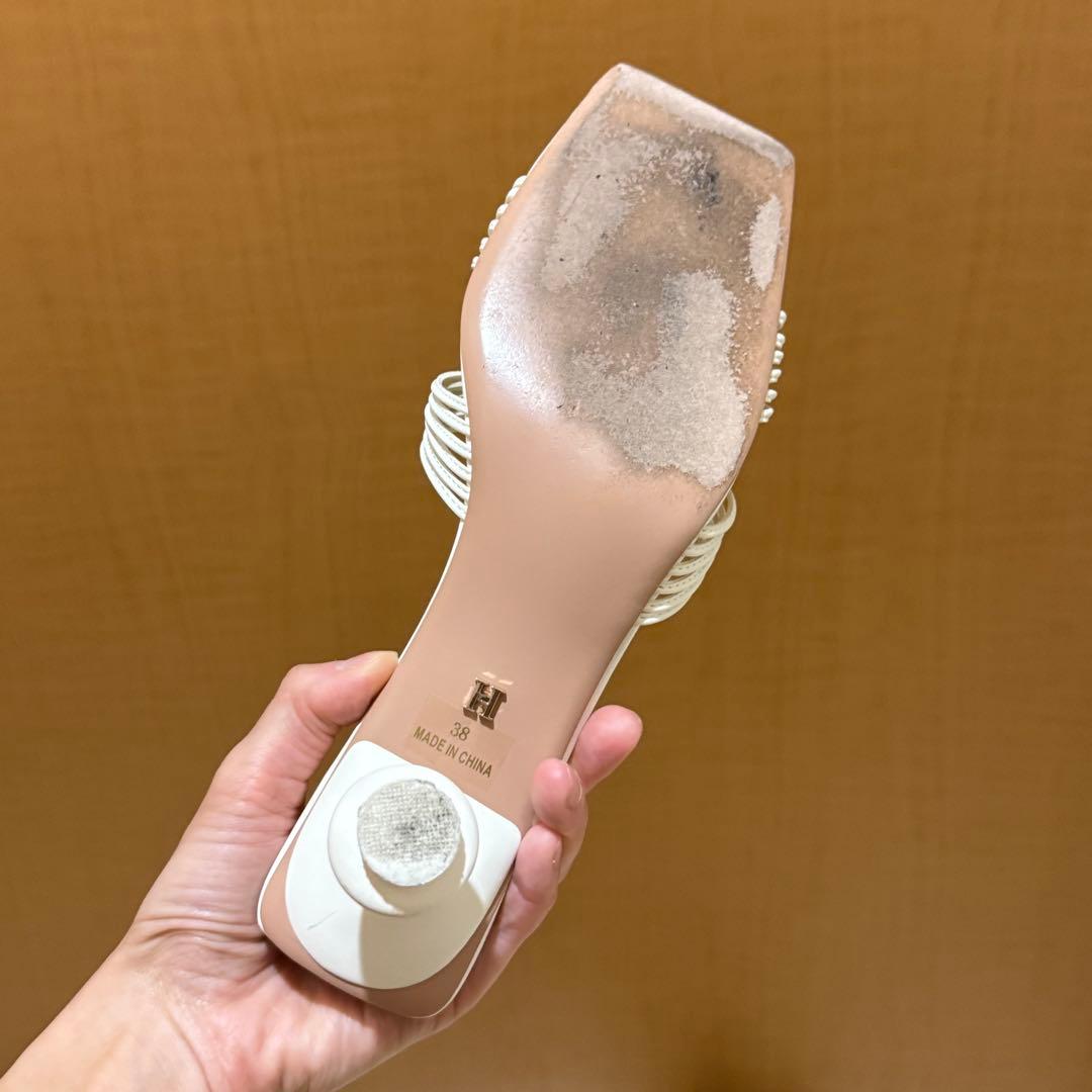 【箱と巾着袋付き】herlipto Cross strap Mules 38