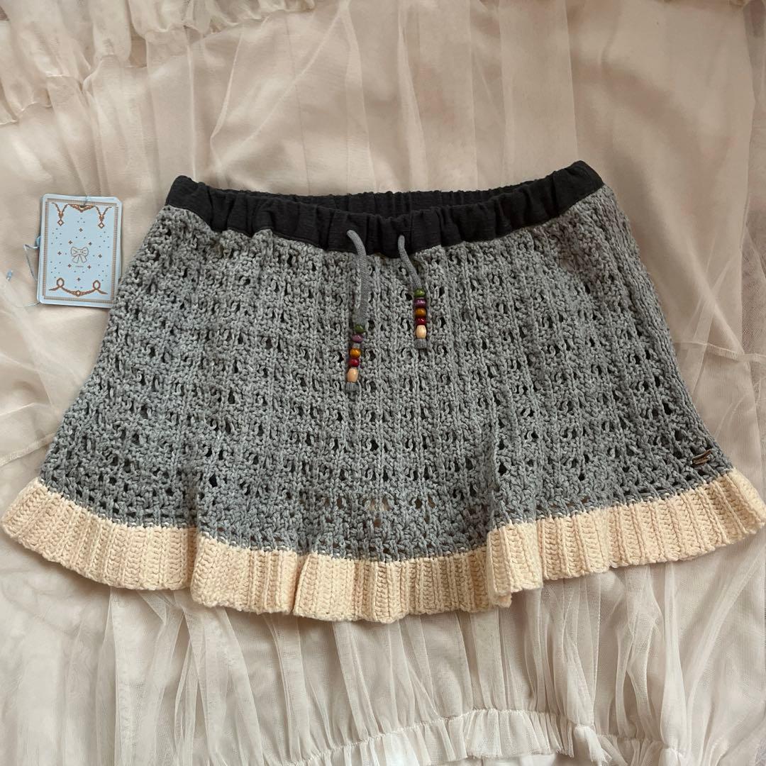 COYSEIO コイセイオ LAYERED KNIT SKIRT メランジグレー