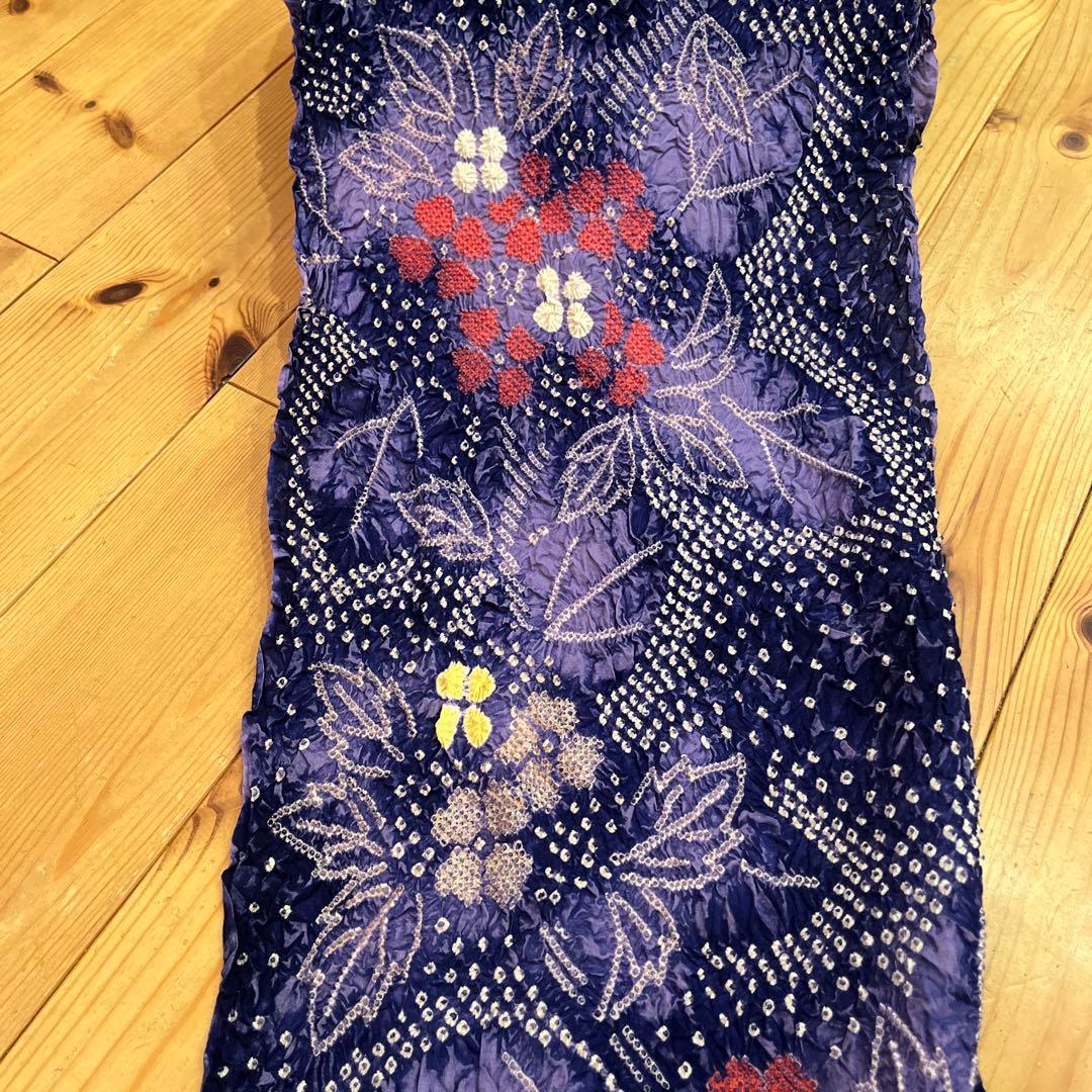 即購入可能❗️【未使用・タグ付き】有松鳴海絞り 反物｜本染 紫 花柄 浴衣