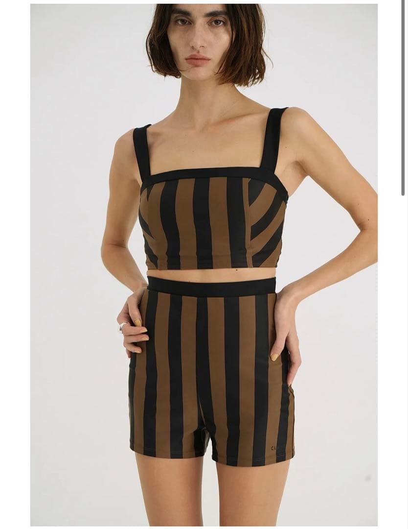 【新品未使用タグ付き】CLANE STRIPE SWIMWEAR