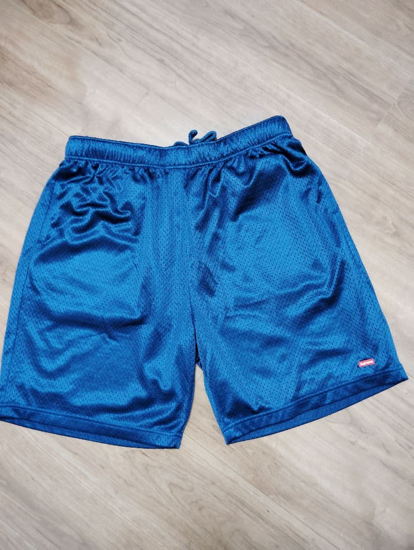 supreme small box　M メッシュハーフパンツ ネイビー