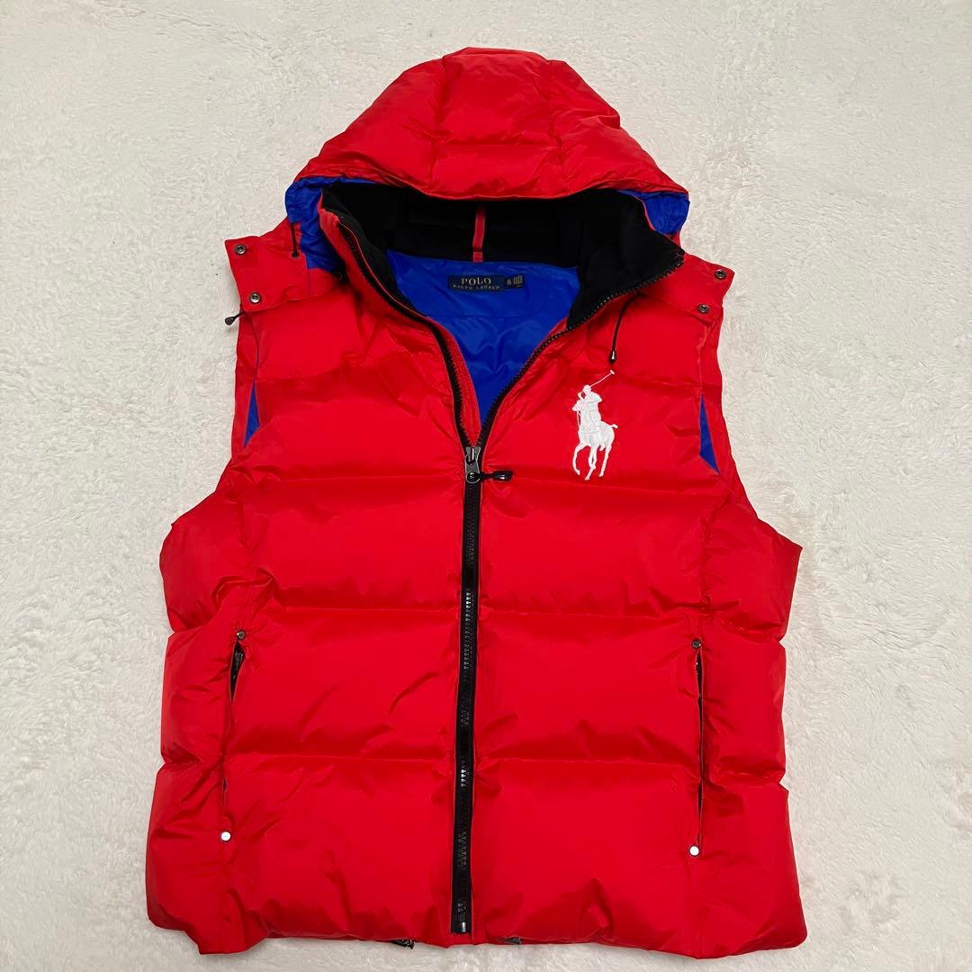 ⭐︎極美品⭐︎人気⭐︎ポロラルフローレン 刺繍ロゴ ビッグポニー ダウンベスト2way
