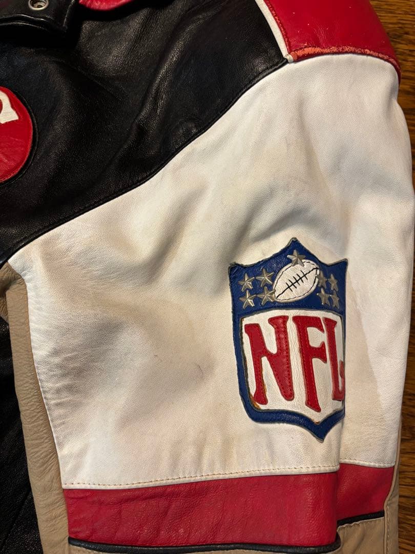 49ERS レザー ジャケット　JEFF HAMILTON ジェフハミルトン
