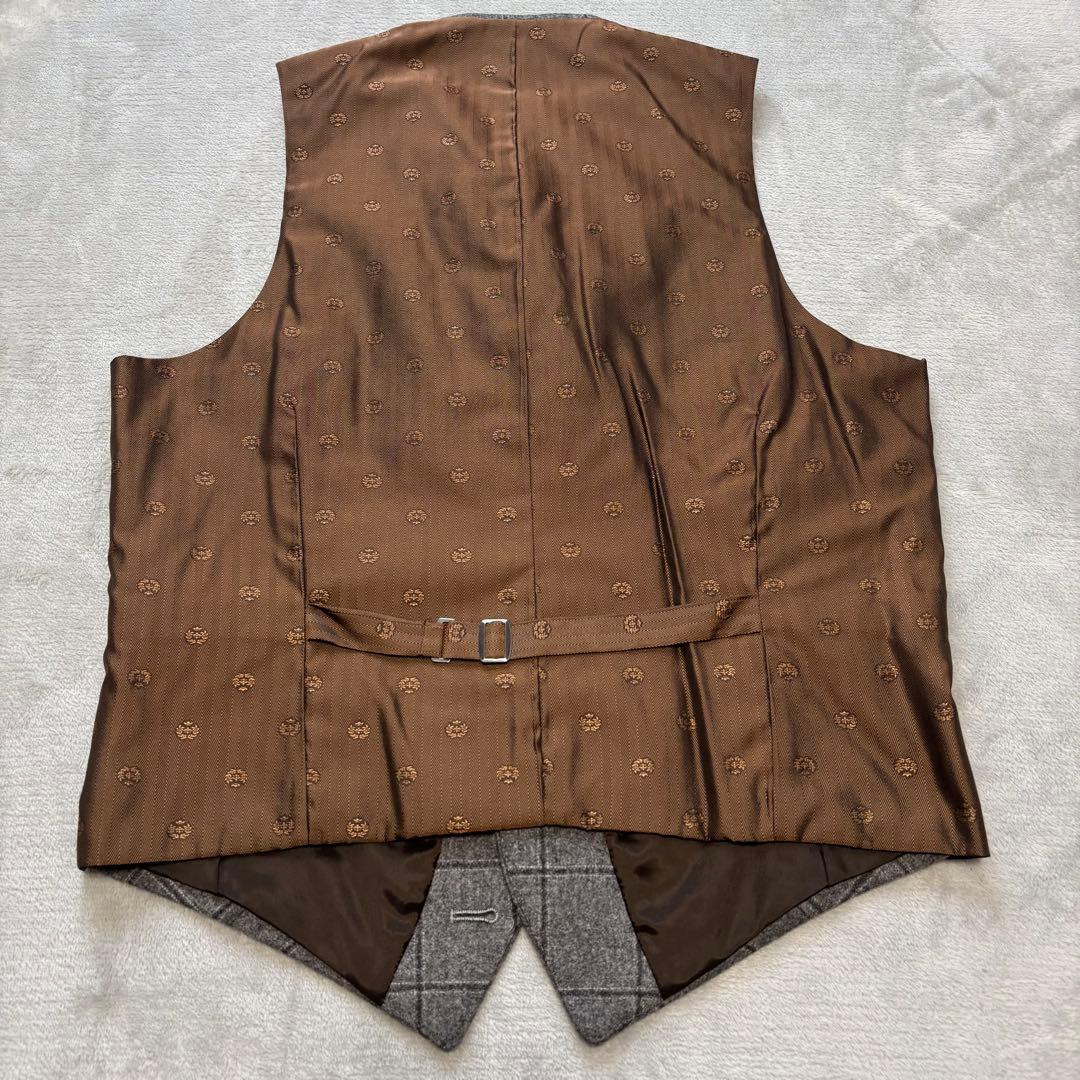 美品✨3ピース CANONICO セットアップスーツ ペンチェック 総裏 2B