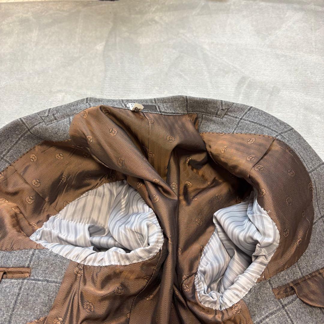 美品✨3ピース CANONICO セットアップスーツ ペンチェック 総裏 2B