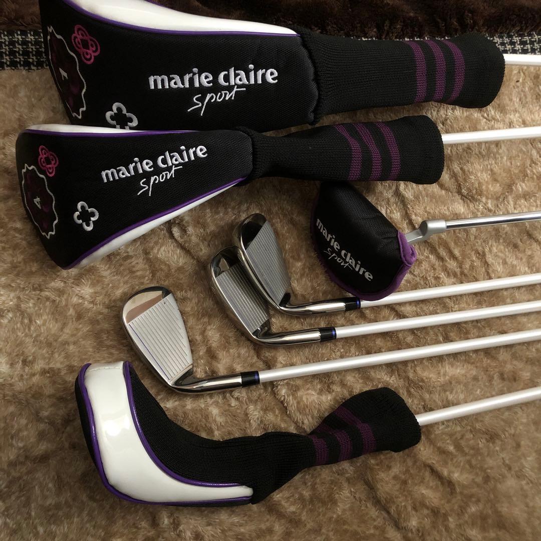 ホ*C様 美品　marie claire ゴルフクラブセット ７本　黒紫