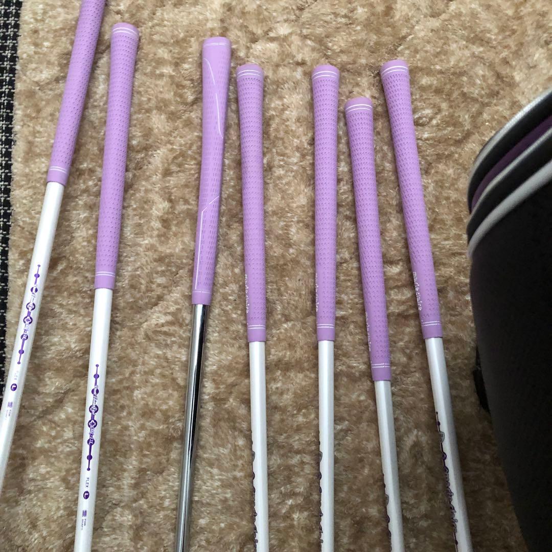 ホ*C様 美品　marie claire ゴルフクラブセット ７本　黒紫