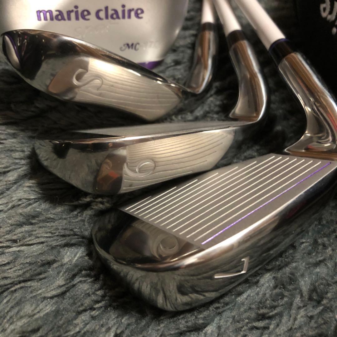 ホ*C様 美品　marie claire ゴルフクラブセット ７本　黒紫