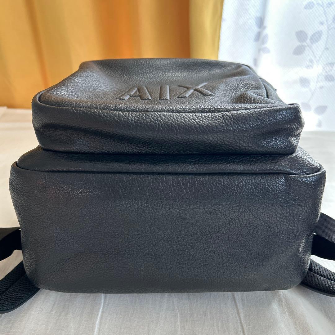 アルマーニ エクスチェンジ リュック 革製 黒