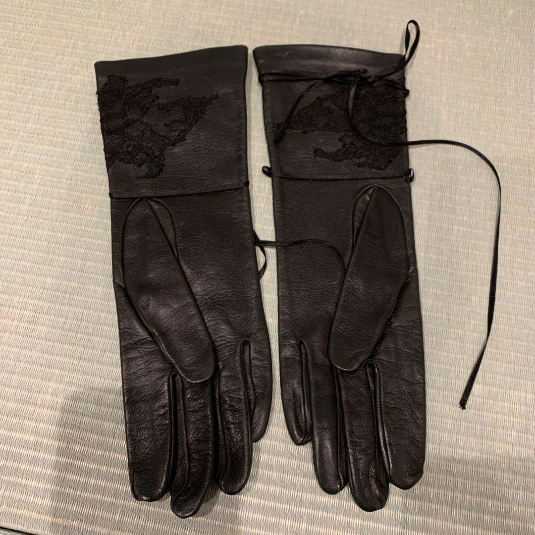 John Galliano ブラック手袋 サイズ7