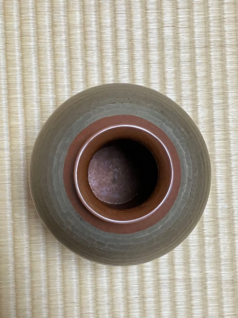 玉川堂　鎚起銅器　花瓶