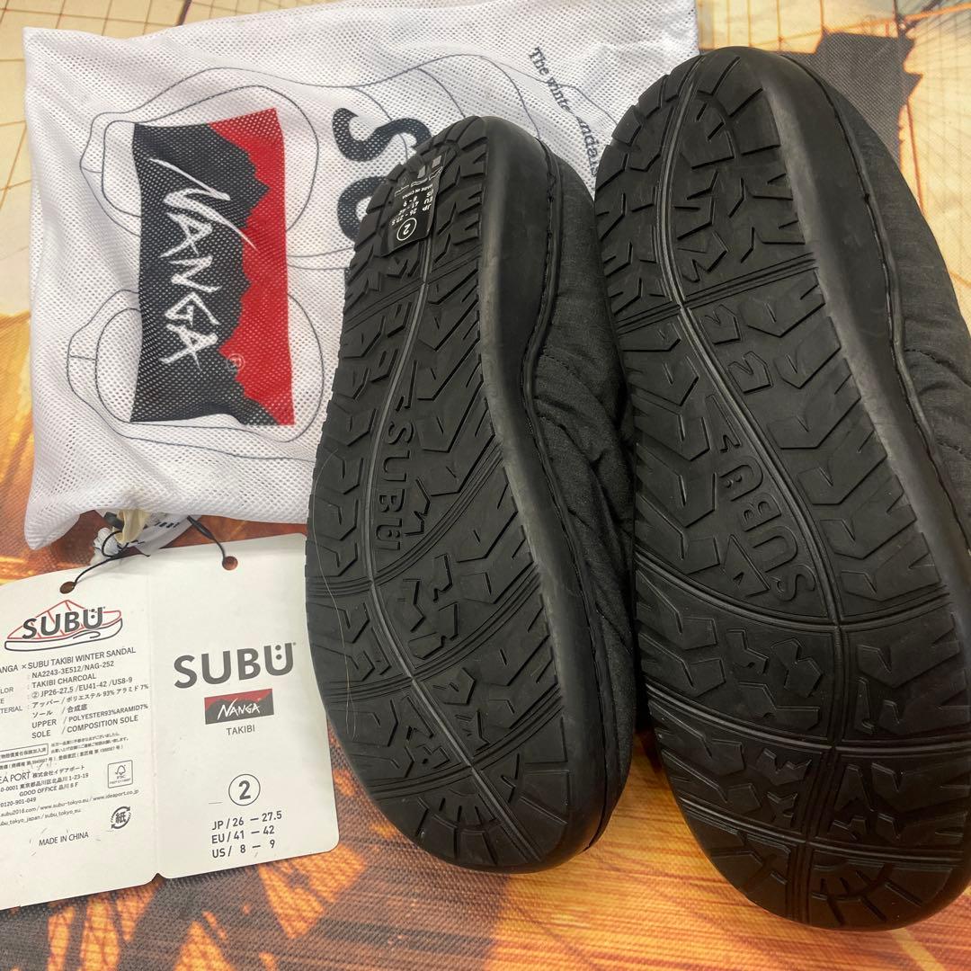 SUBU ナンガ スブ コラボ TAKIBI タキビ 裏ボア ウィンターサンダル