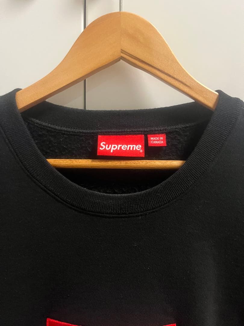 Supreme 黒 ボックスロゴ　トレーナー