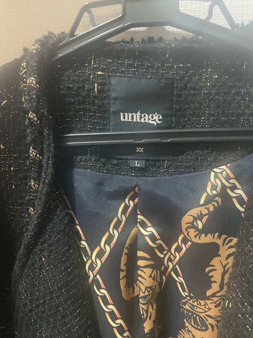 UNTAGE ツイード　ジャケット　ブラック、ゴールド　韓国