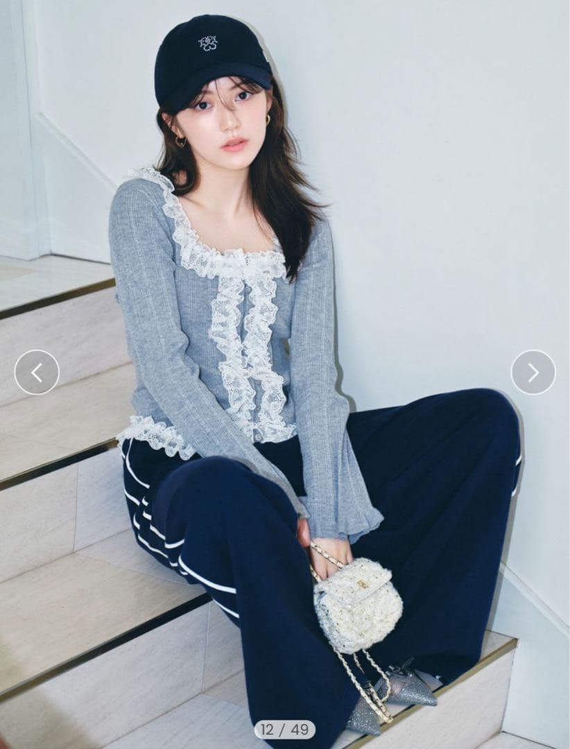 【USAGI ONLINE限定】snidel フリルニットプルオーバー