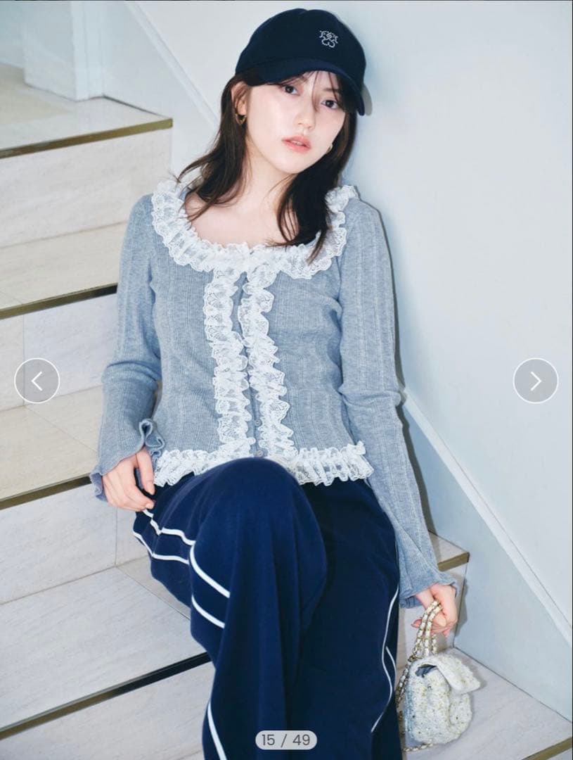 【USAGI ONLINE限定】snidel フリルニットプルオーバー