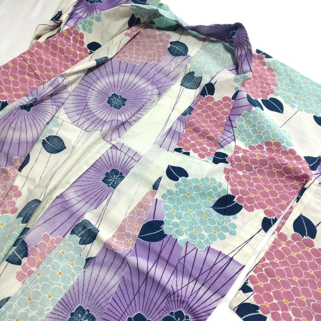 紫番傘と紫陽花♥高級浴衣♥KIMONOMACHIそしてゆめ♥雑誌掲載品♥廃盤レア